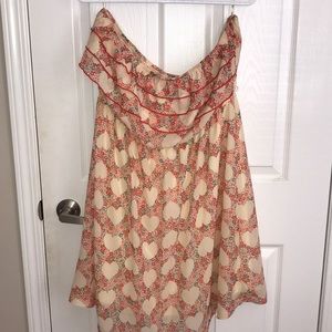 Strapless plus size spring dress